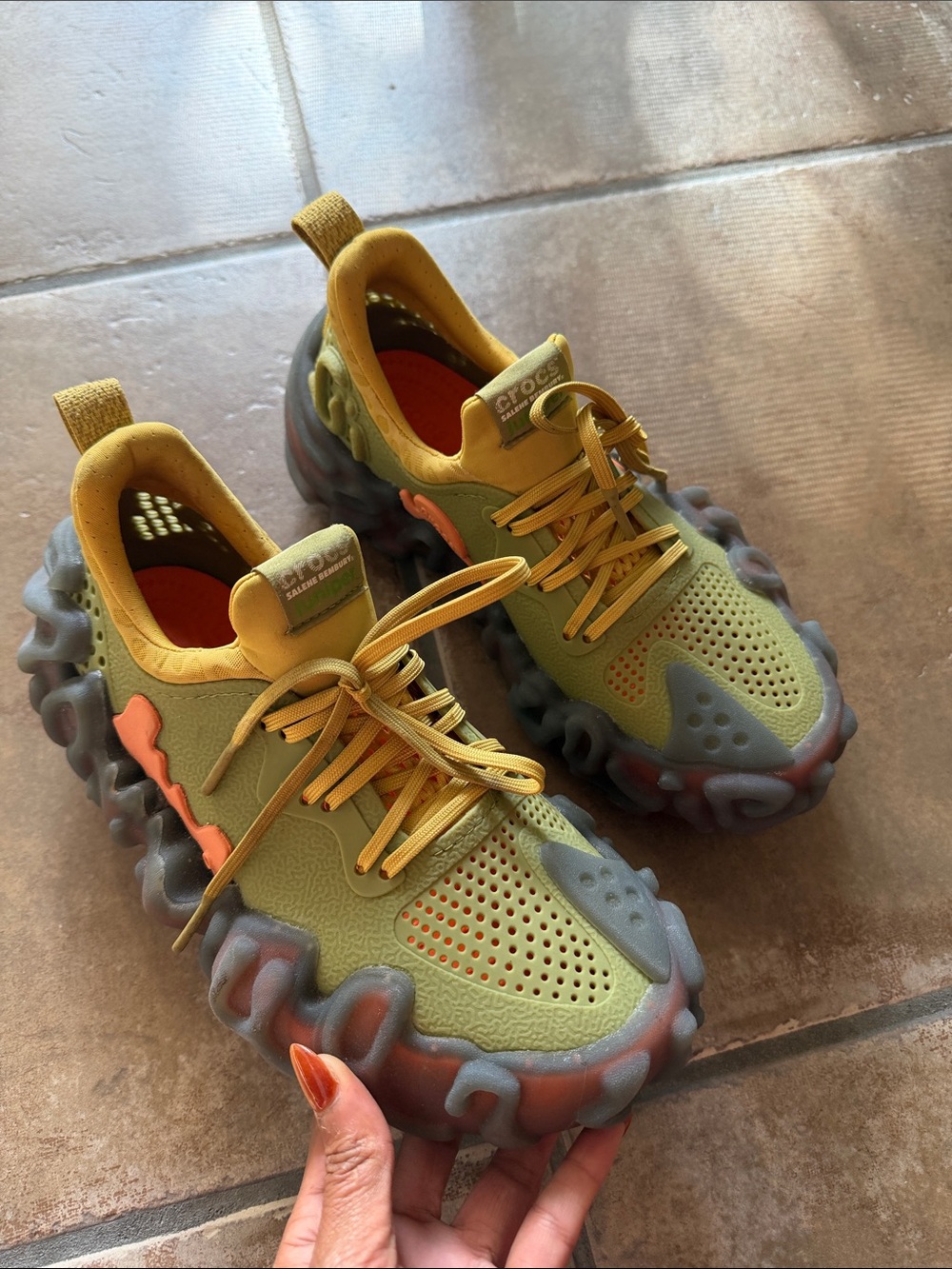 Salehe Bembury x Crocs Juniper “Tahini” Terrain Sneakers - Picture 8 of 15